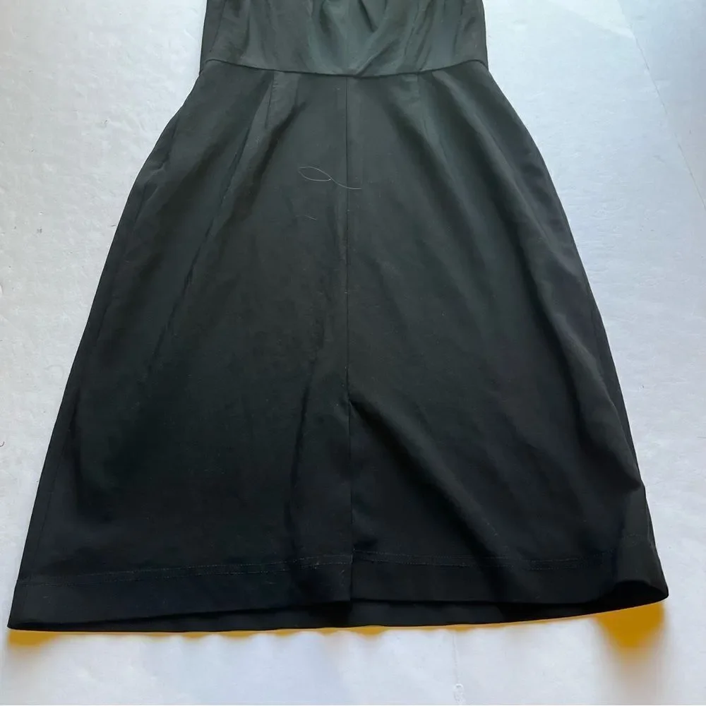 Adrianna Papell Women's Sleeveless Black Midi Dress size 8